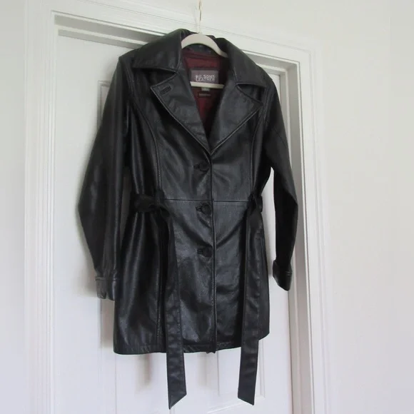 Vintage Wilson’s Leather Trench Coat - Picture 14 of 16
